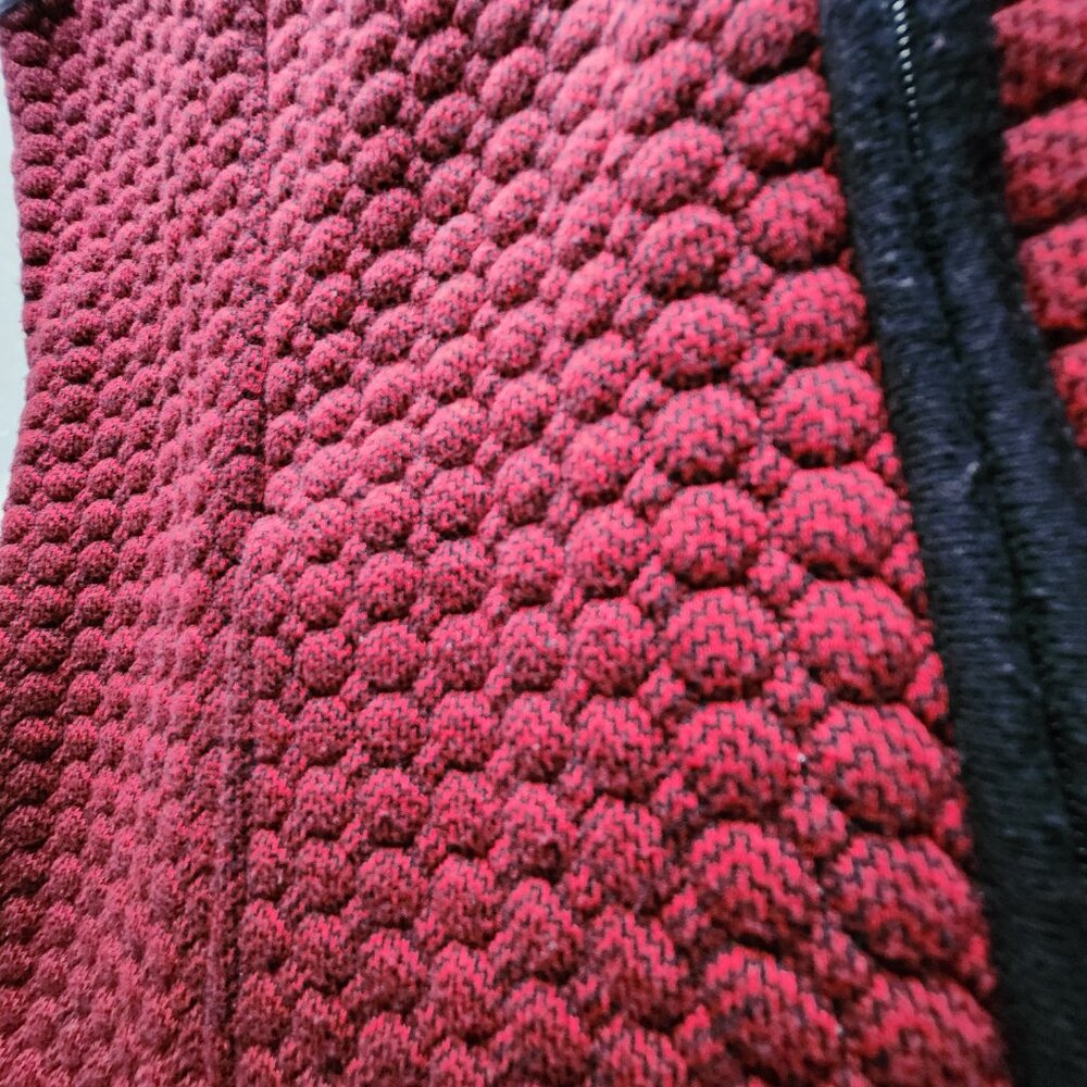 ❤️ 4/$20 Kim Rogers vest Women's medium Quilted red black zip-up Collar fall - Picture 15 of 16